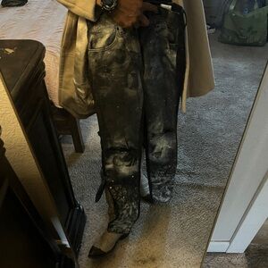 Custom off road jeans worn by musician kula